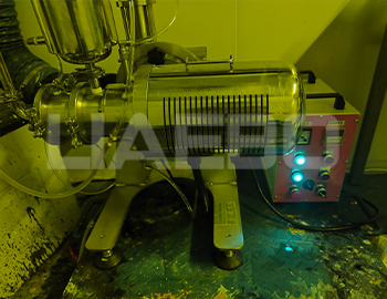 上海某新材料科技有限公司0.2L砂磨機調(diào)試成功